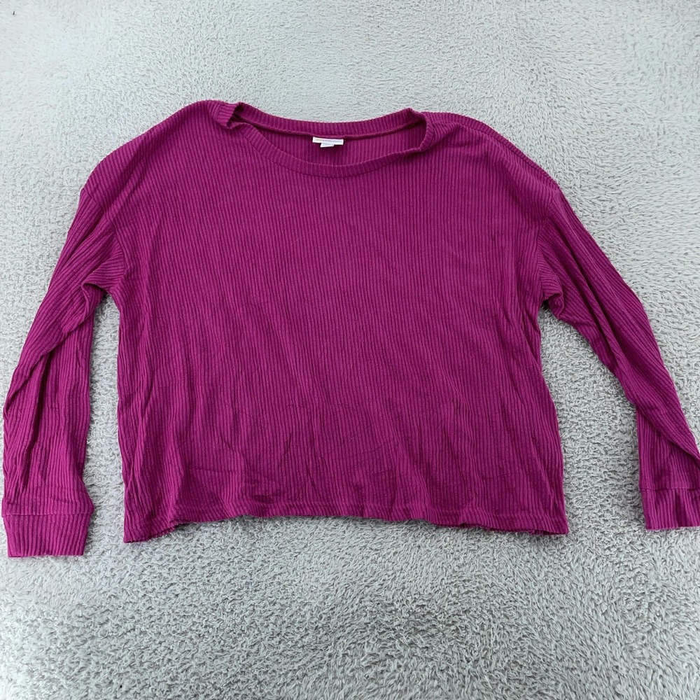LuLaRoe Shirt Womens XL Purple Ribbed Long Sleeve Pullover Stretch Crewneck Lulu